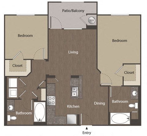 Adagio on the Green_B3 2 Bedroom 2 Bathroom_Mission Viejo